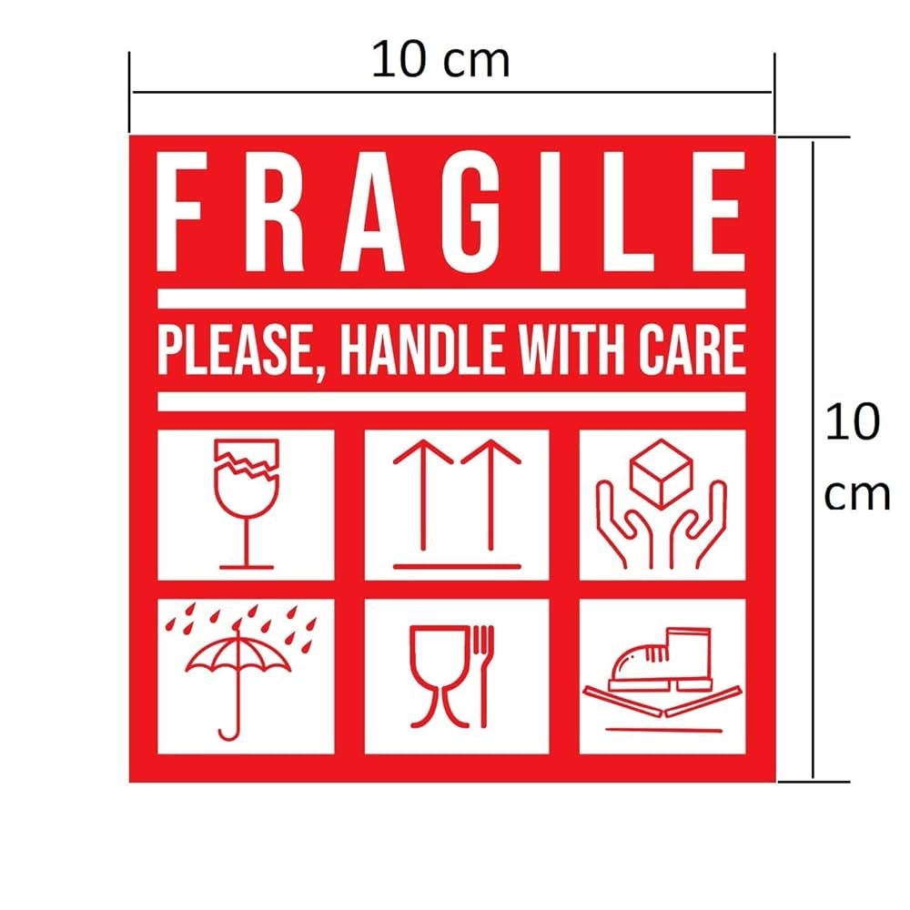 Pack Of 50 Fragile Stickers Please Handle With Care Caution 