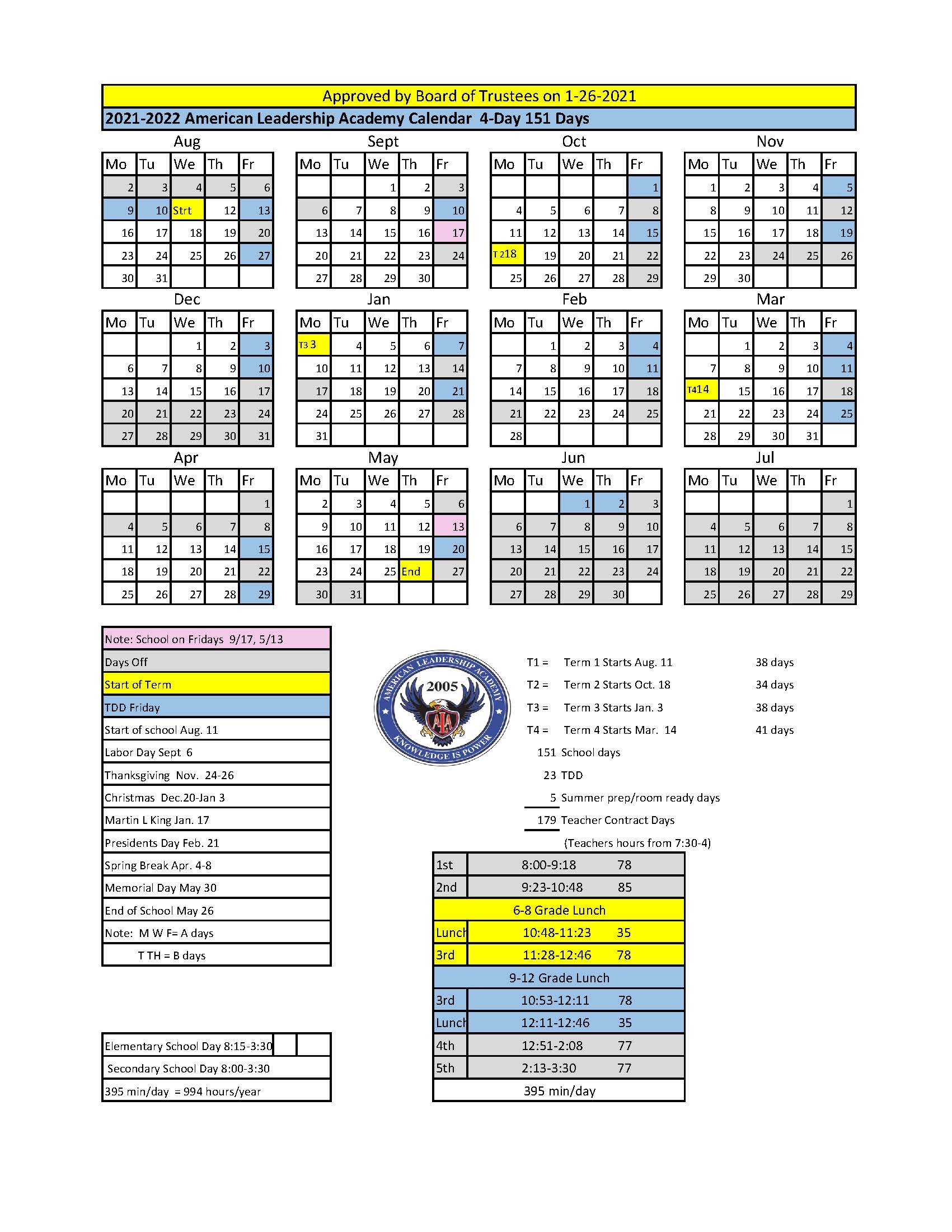 Pinkerton Academy Calendar Printable