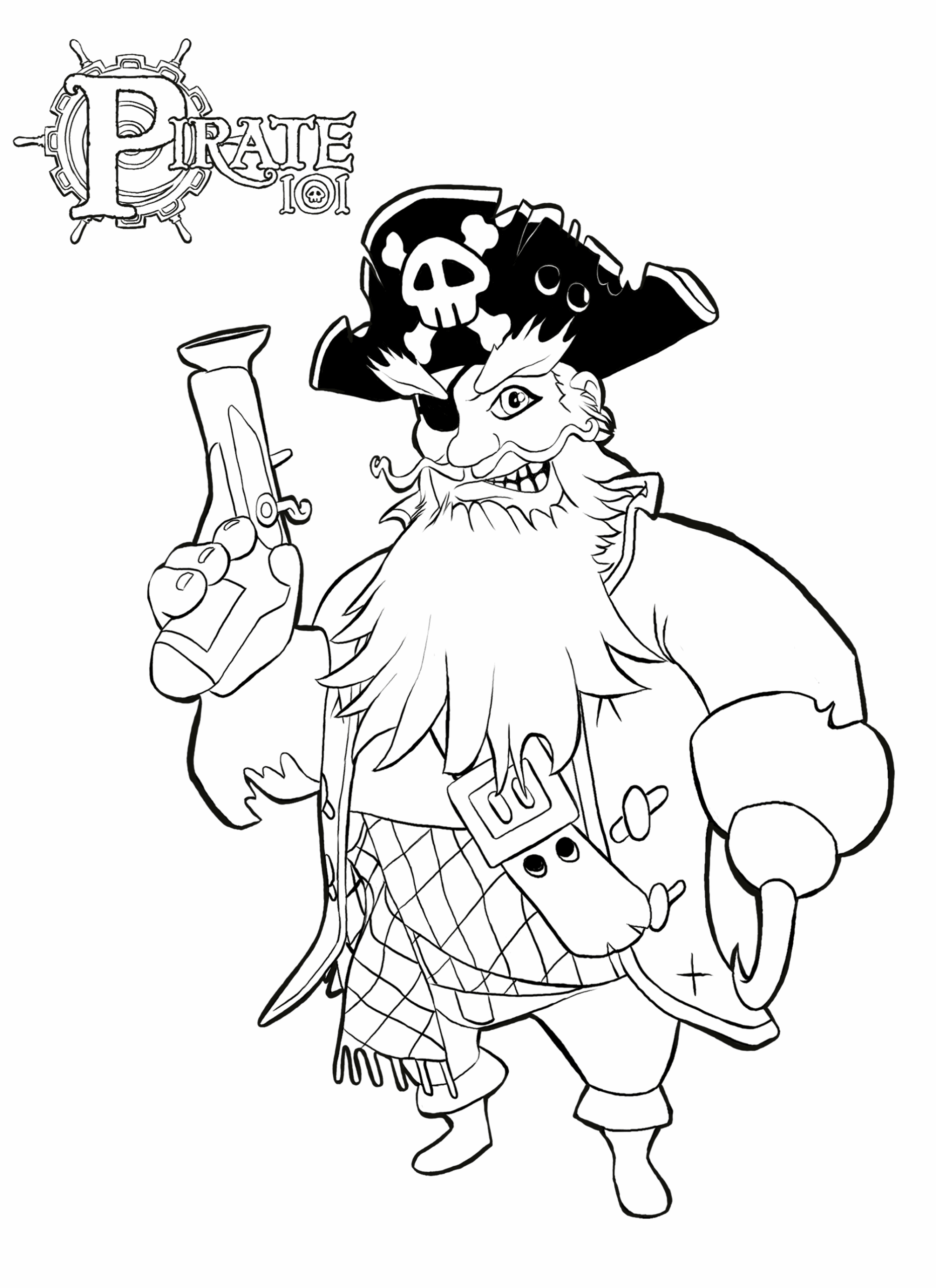 Pirate Printable Coloring Pages
