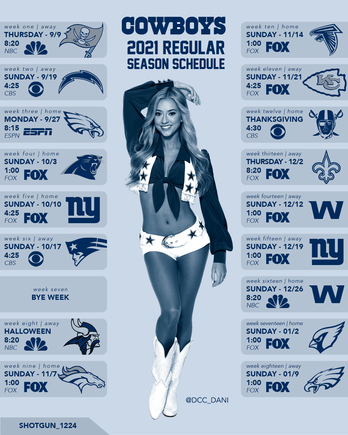 Dallas Cowboys Schedule Printable