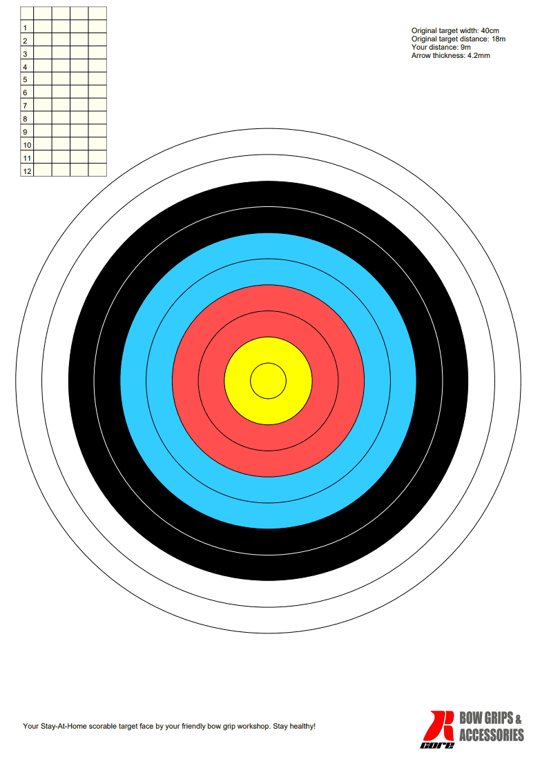 printable archery target set your parameters and print
