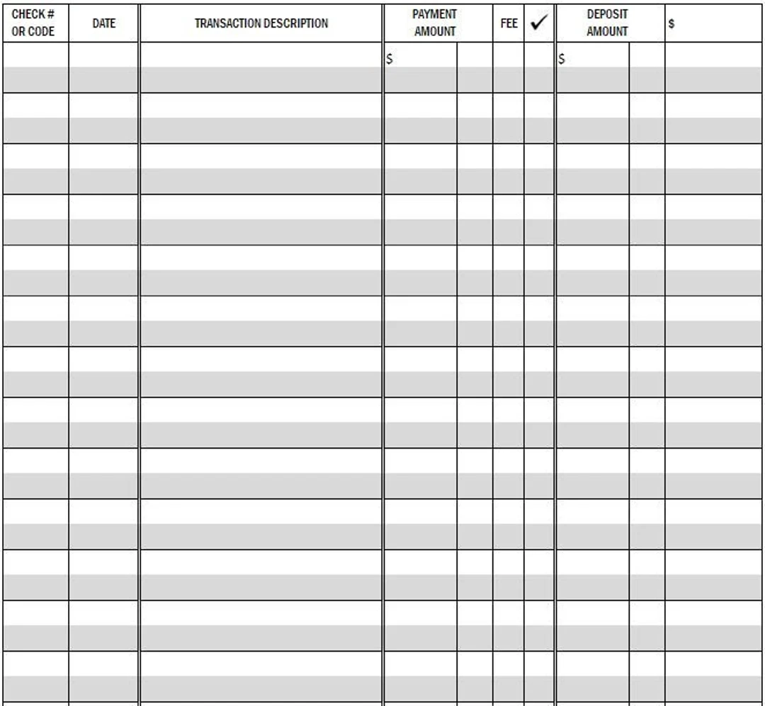 Printable Checkbook Register PDF Datei Drucke Auf 8 1 2 X 11 