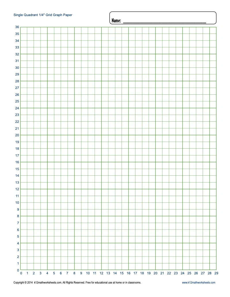 1 Inch Printable Graph Paper