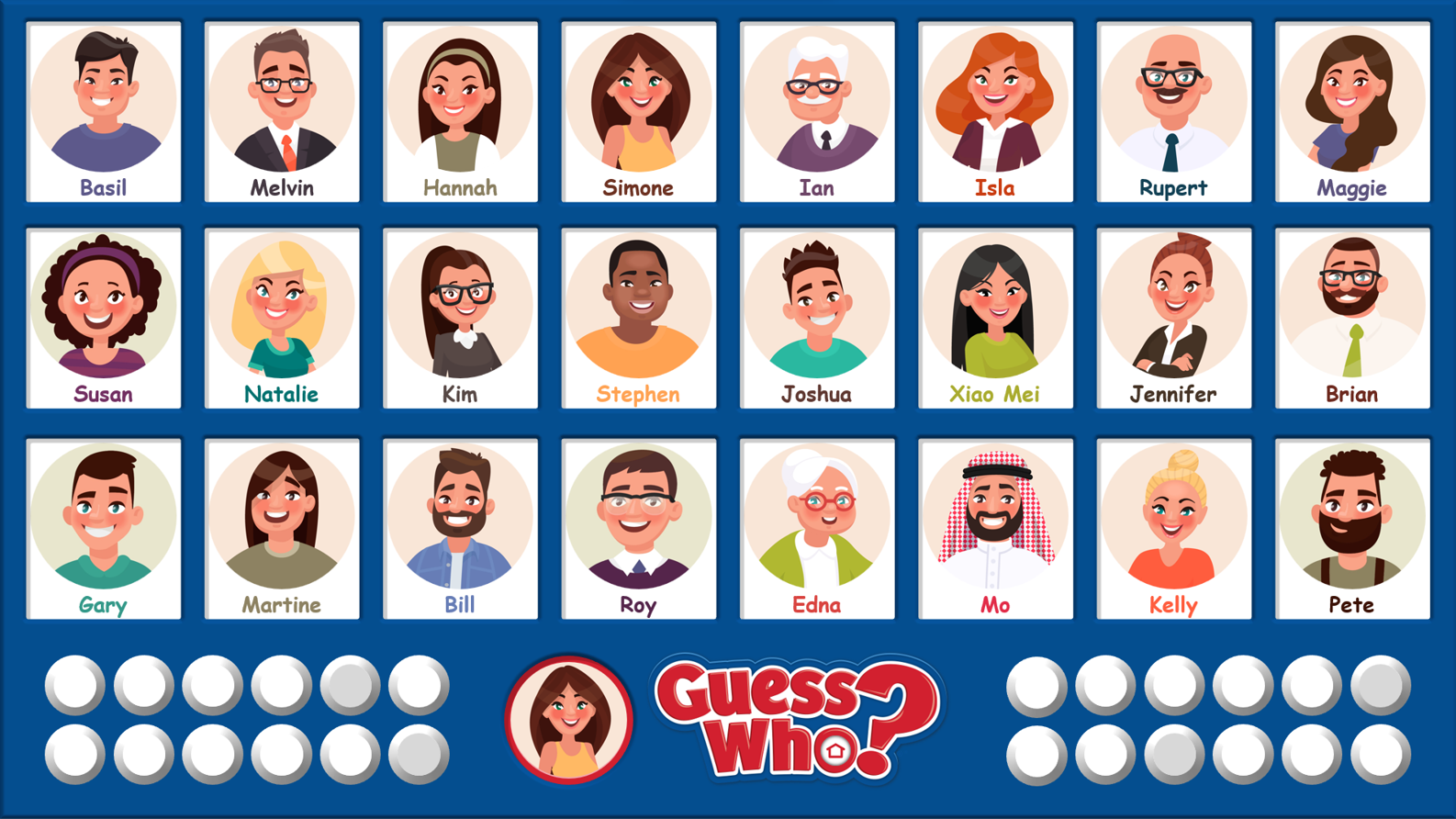 Printable Guess Who Extra Character Sheets Guess Who PowerPoint 