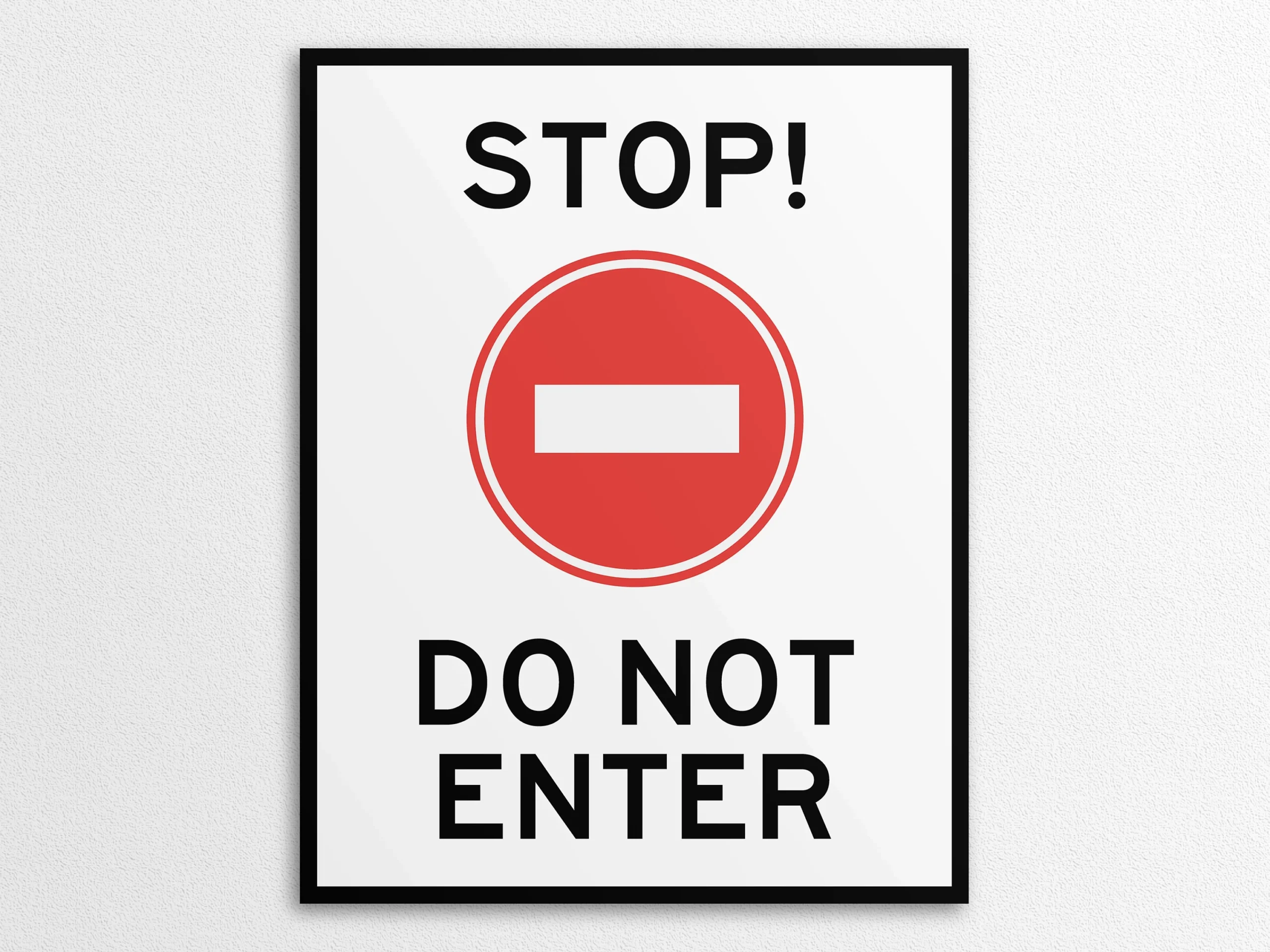 Printable No Not Enter Signs In US Letter And A4 Sizes Instant 