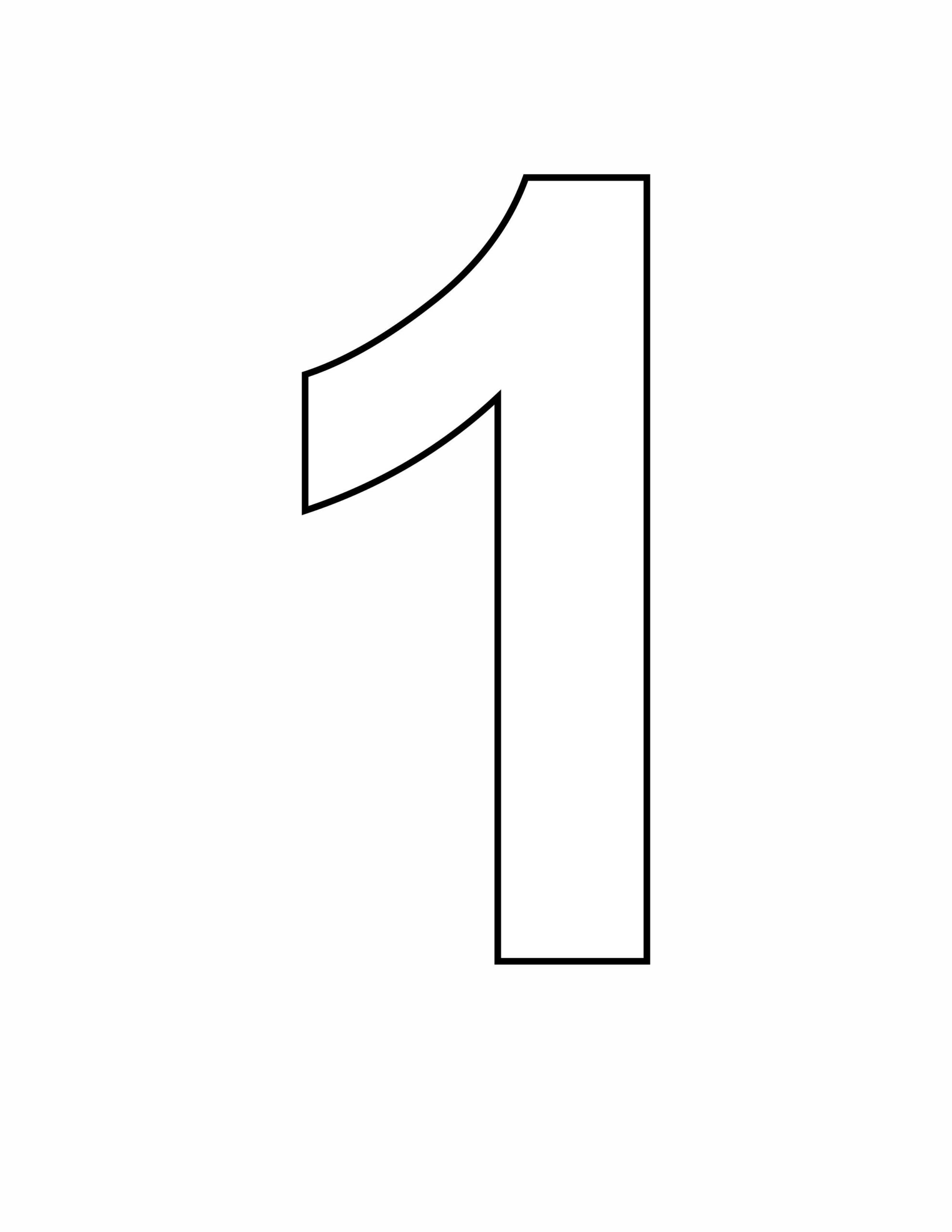 Number 1 Printable