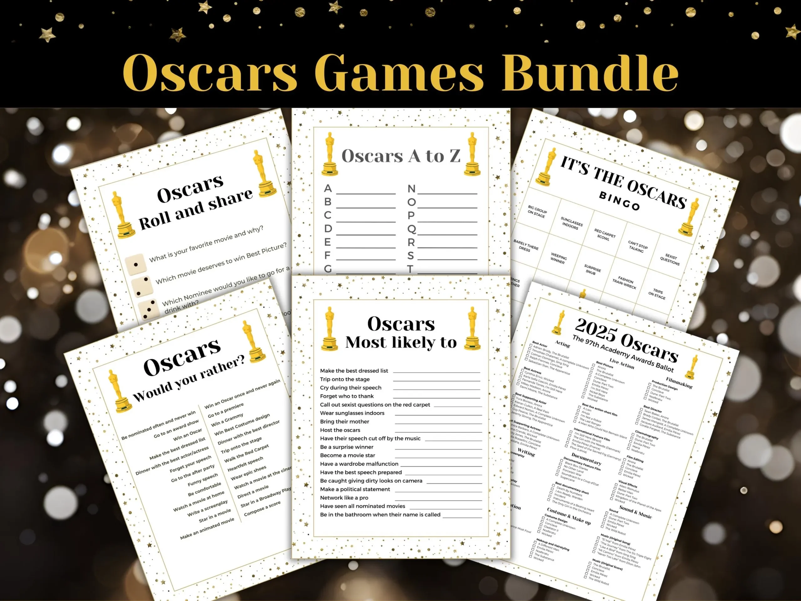 Printable Oscar Ballot 2026