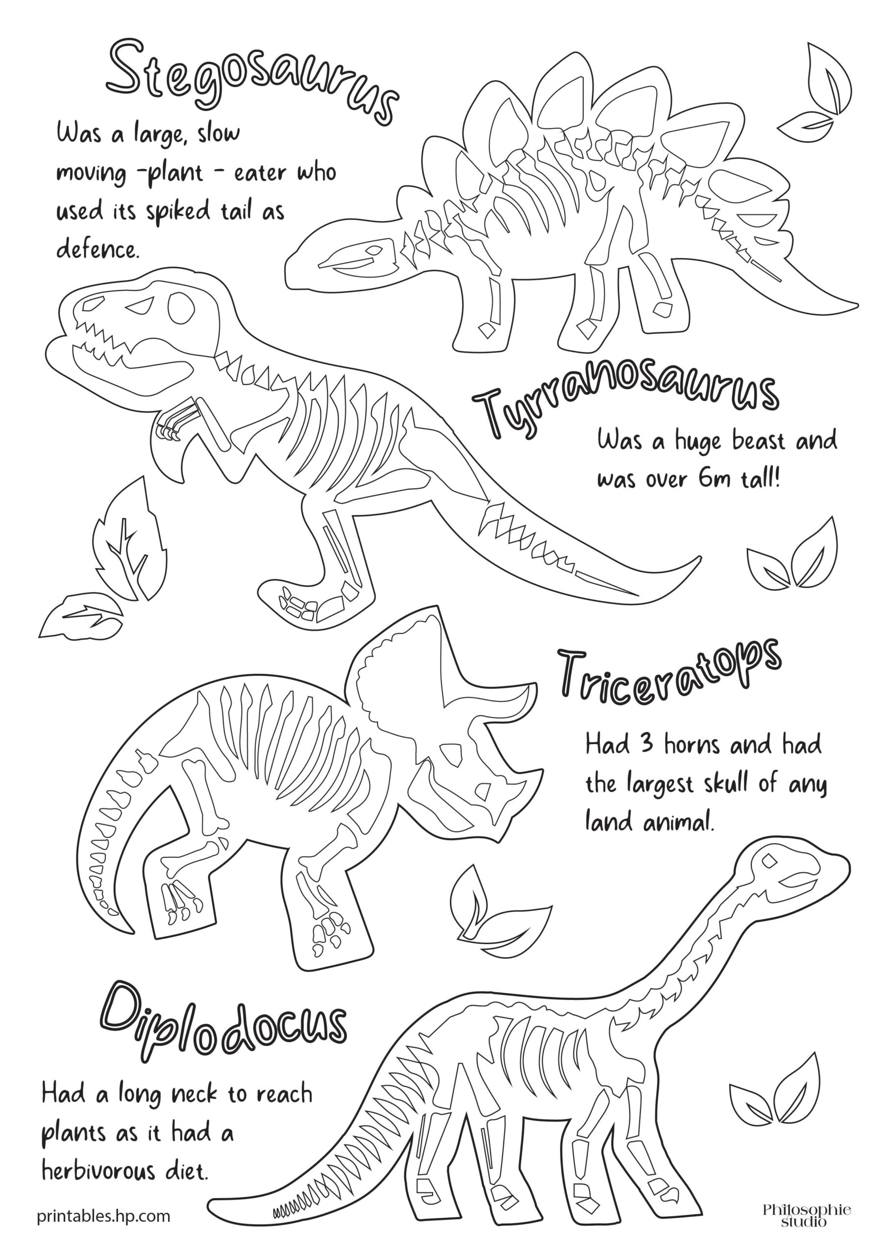 Dinosaurs Coloring Pages Printable