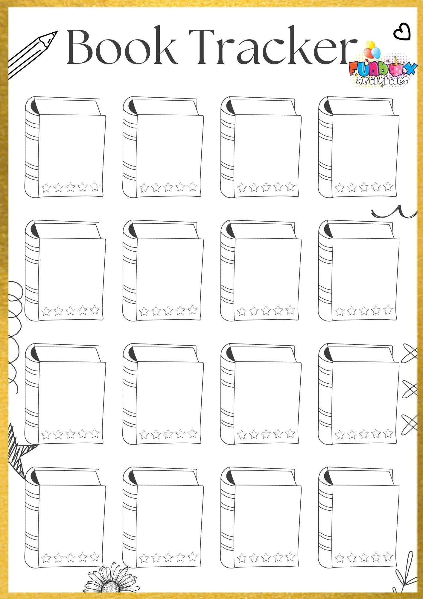 Reading Book Tracker FREE Printable Activity Funbox au