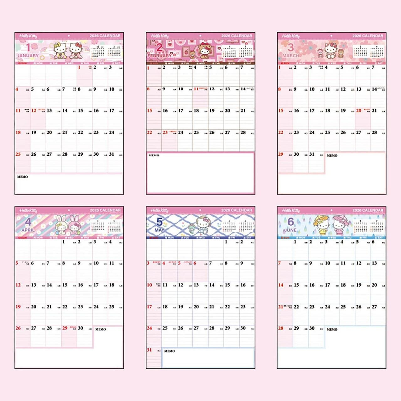 Sanrio Printable Calendar 2026