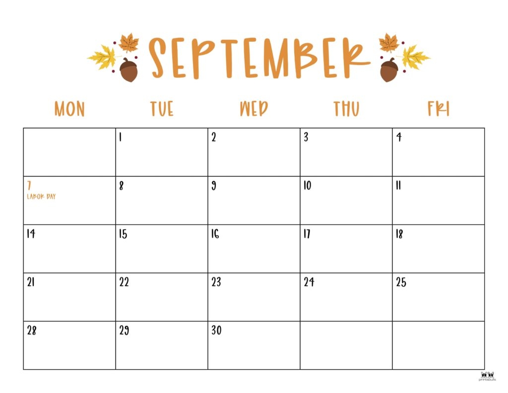 September 2026 Calendars 123 FREE Printables Printabulls
