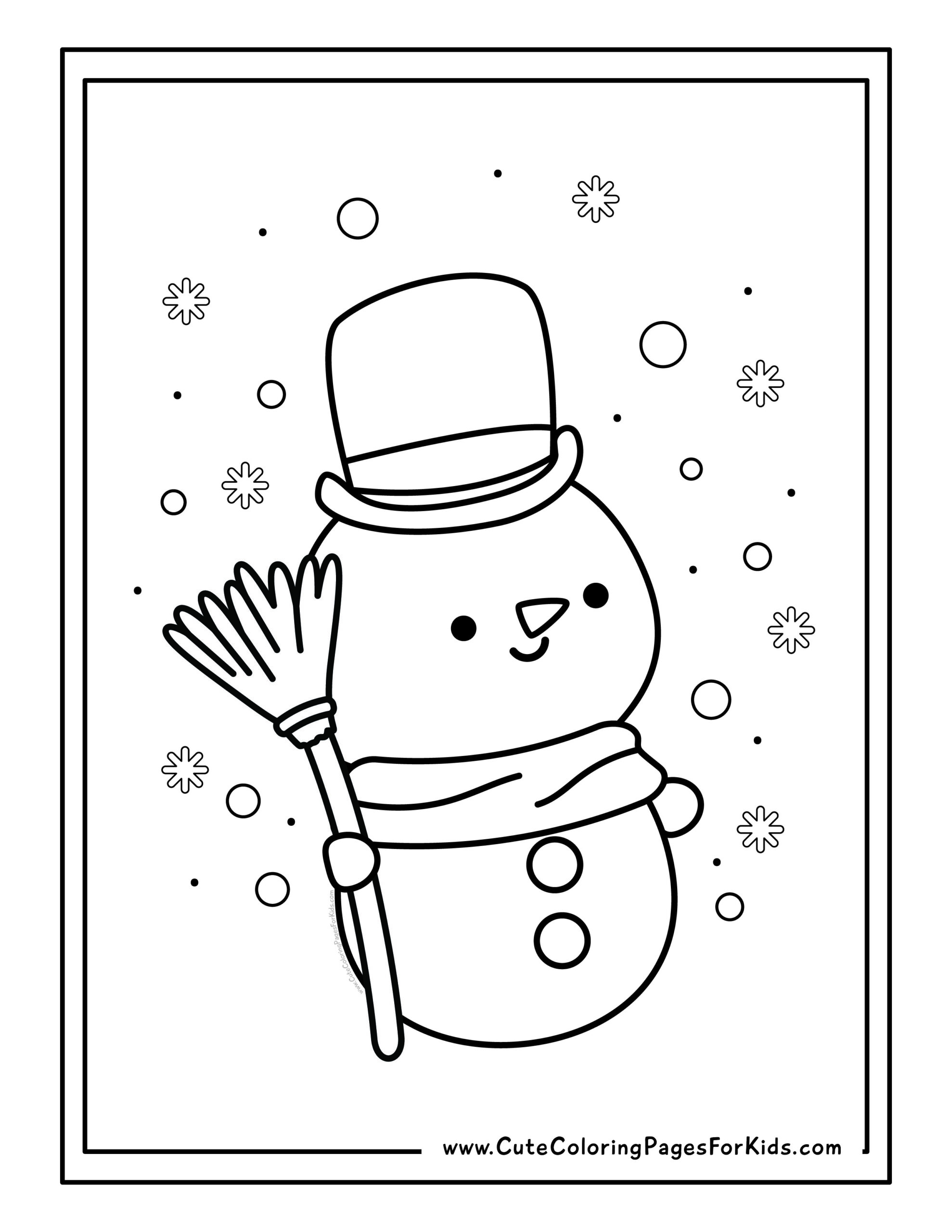 Snowman Coloring Pages Free Printable PDFs Cute Coloring Pages 
