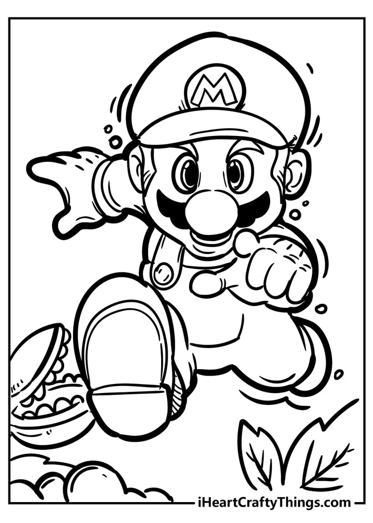 Super Mario Bros Coloring Book 45 Pages