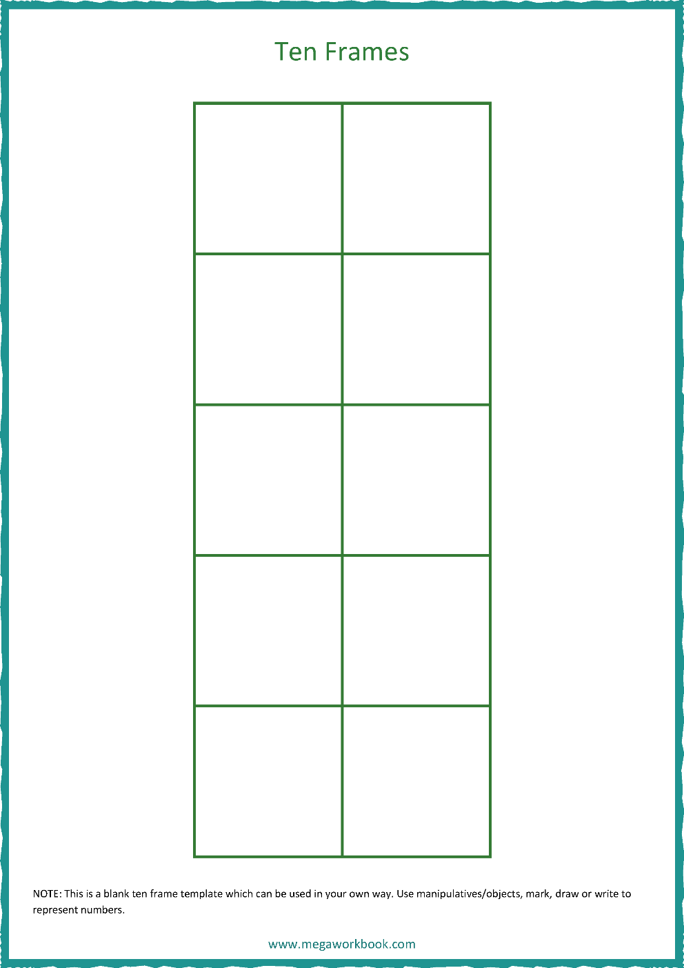 Printable Ten Frame