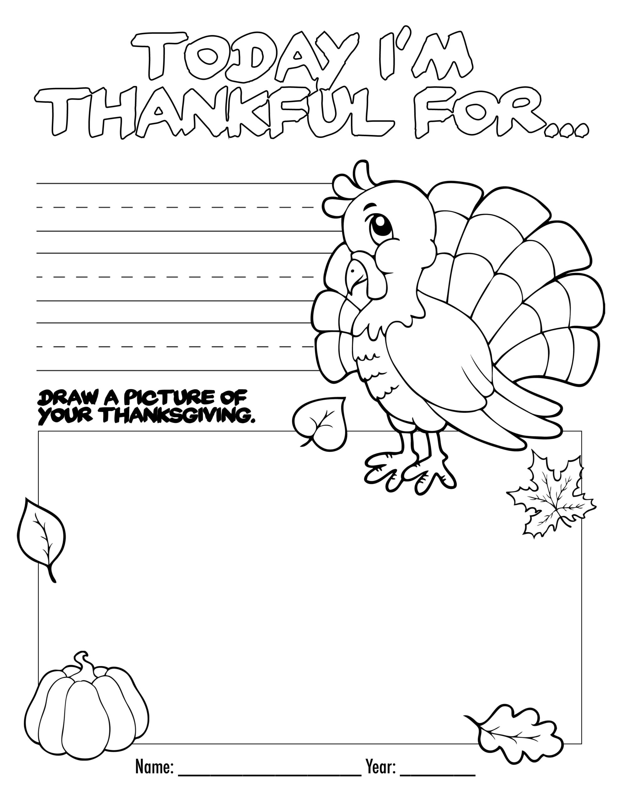 Free Printable Coloring Sheets Thanksgiving