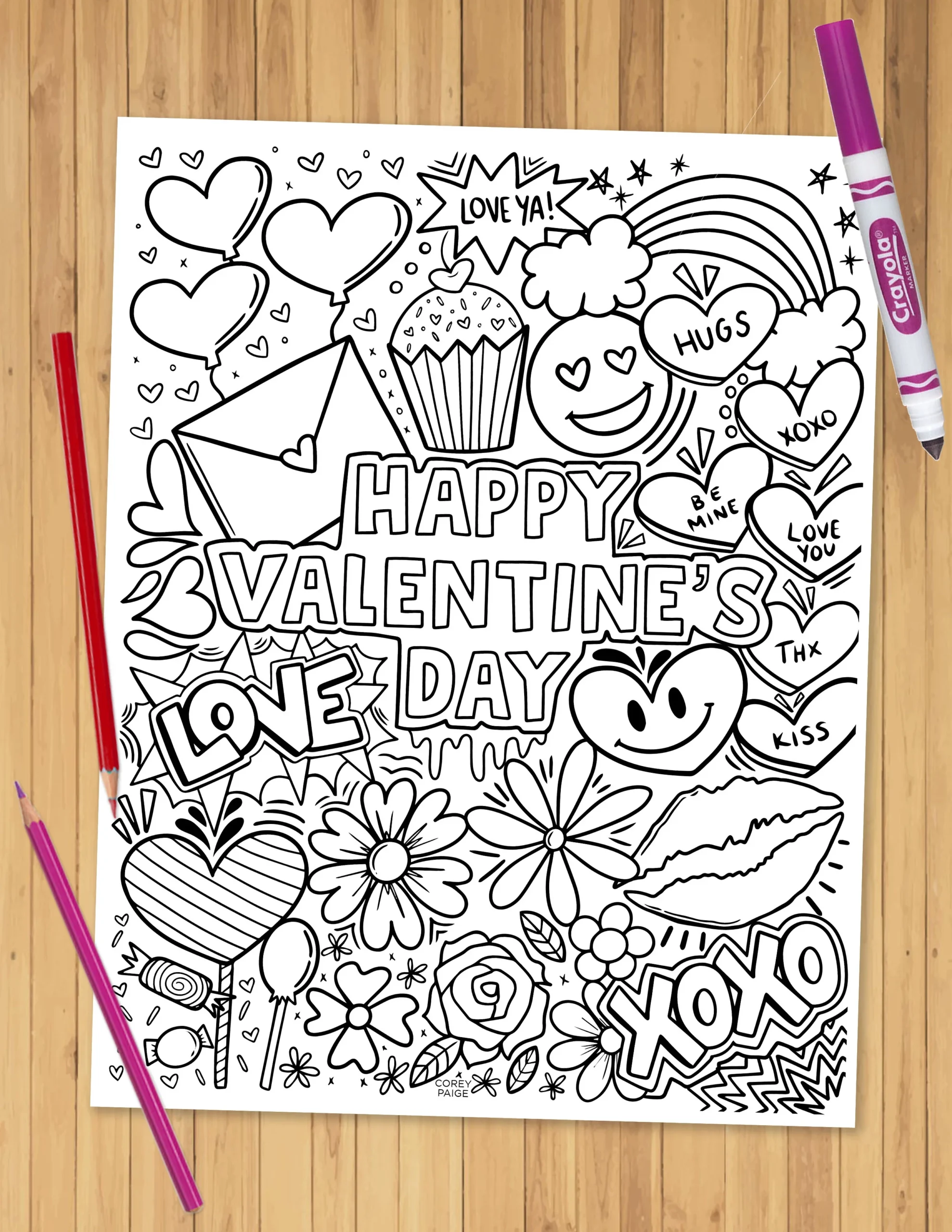 Valentine Coloring Printables