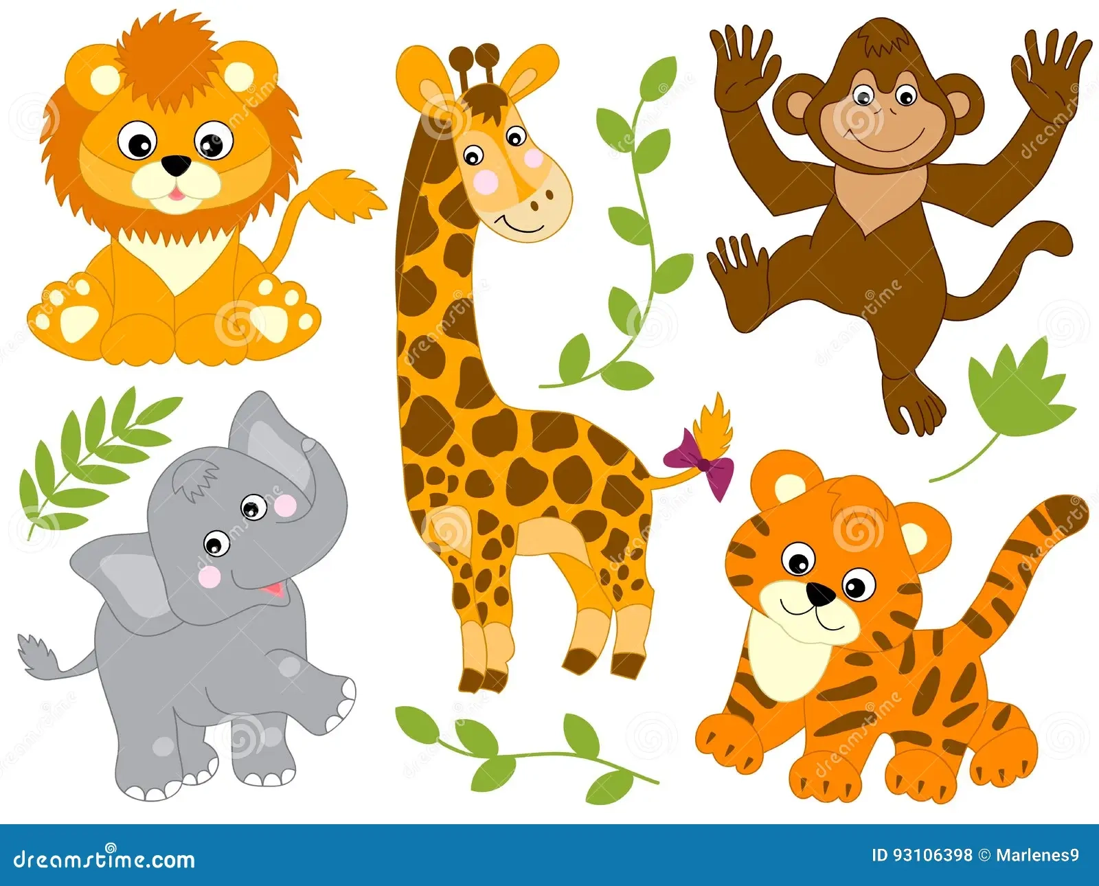 Printable Safari Animals Clipart