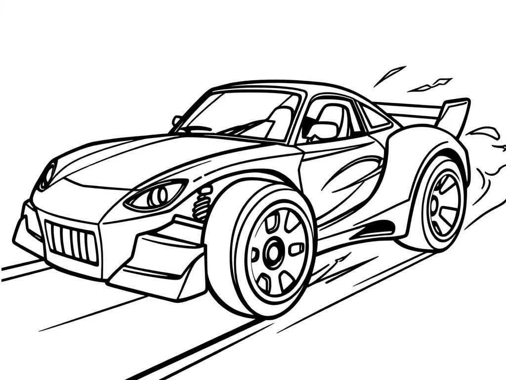 vehicles coloring page sports car design free printable