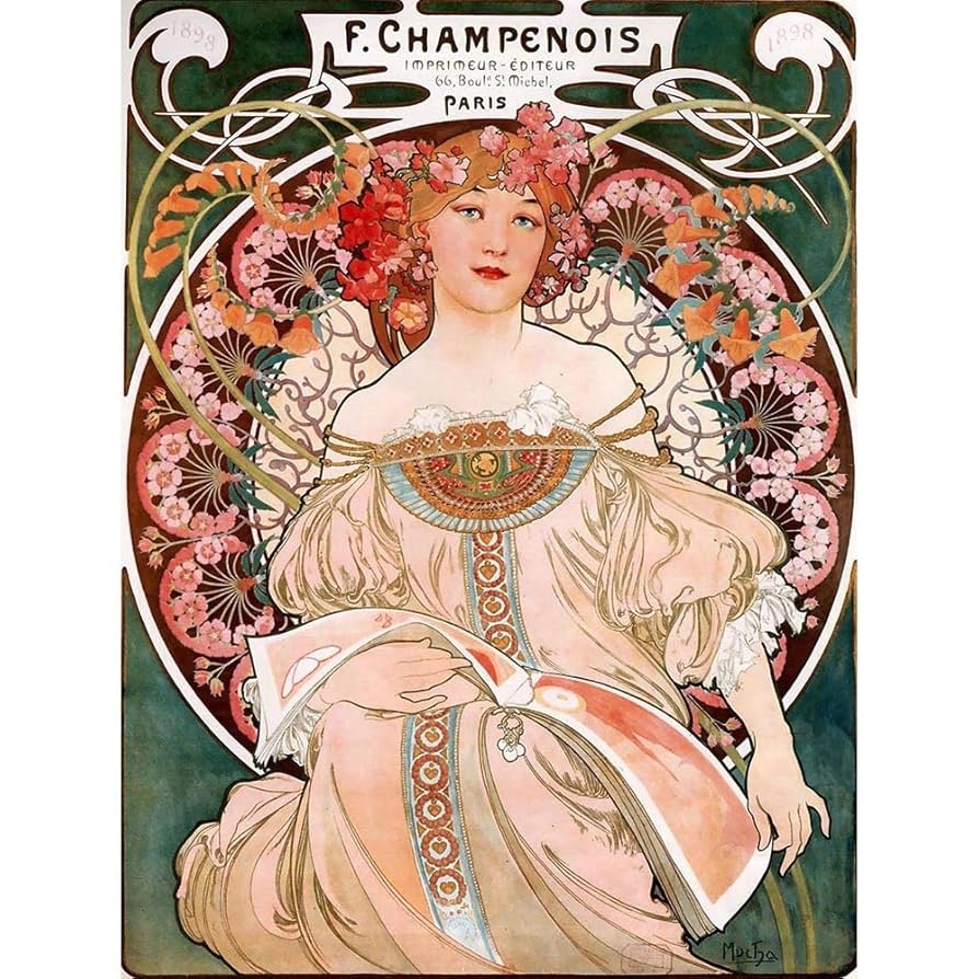 Wee Blue Coo Alphonse Mucha Champenois Old Master Painting 