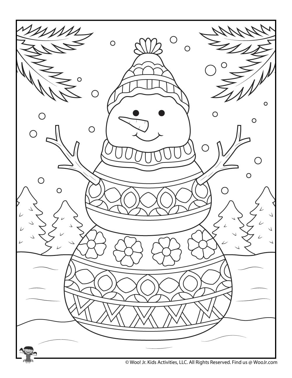 Winter Adult Coloring Pages Woo Jr Kids Activities 
