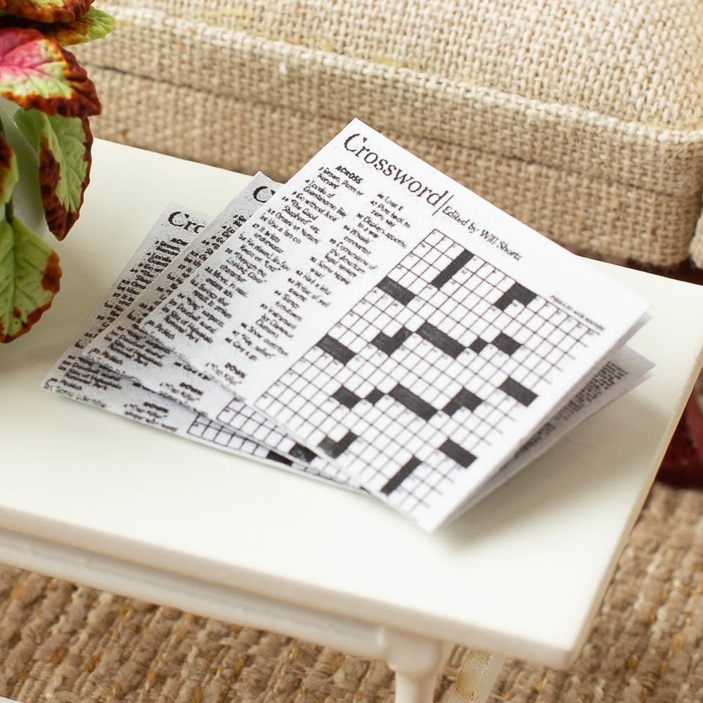 Dollhouse Miniature Newspaper Crossword Printable