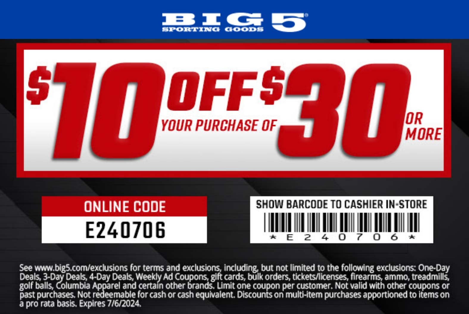 Big 5 Printable Coupon