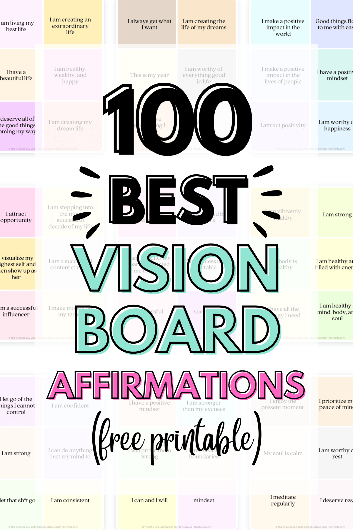 Printables For Vision Board