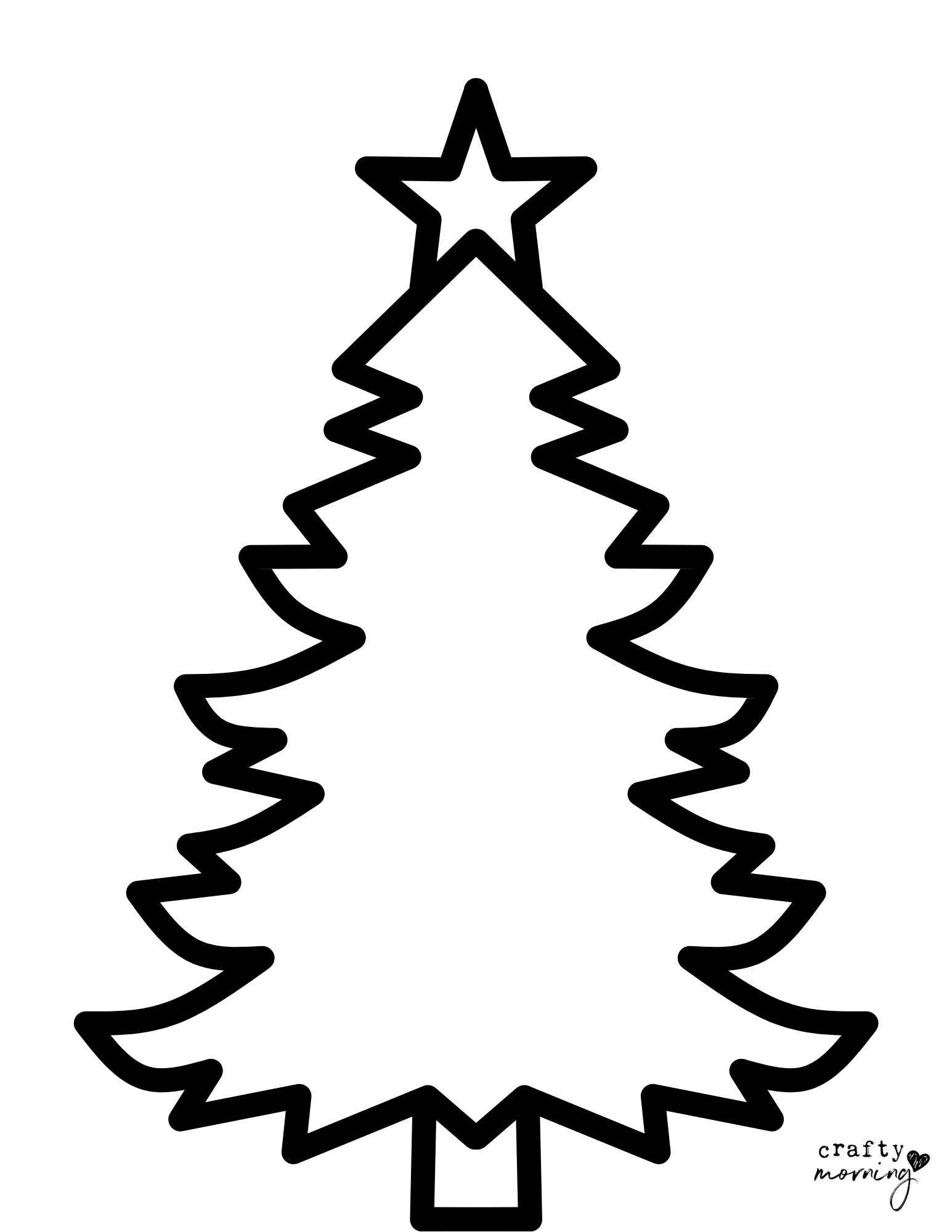 Printable Christmas Tree Template