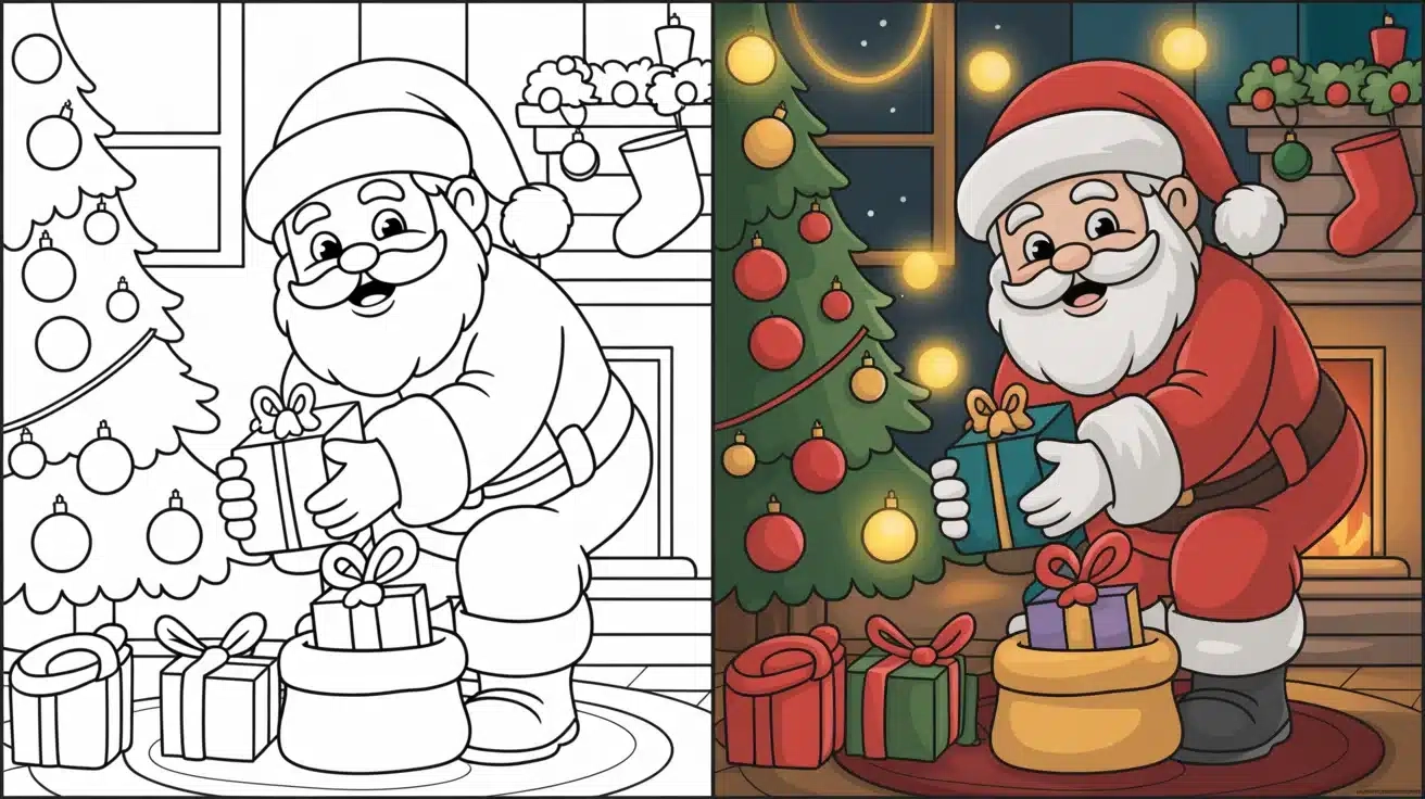 Christmas Color Pages Printable Free