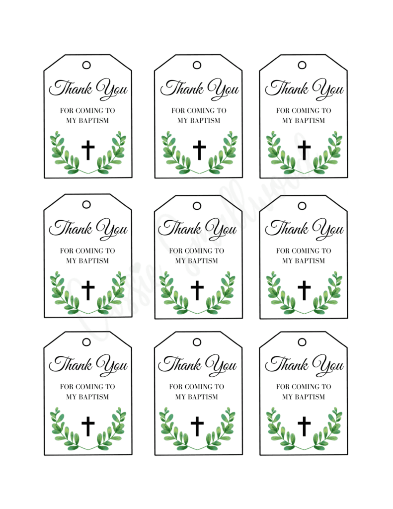 Printable Thank You Tags