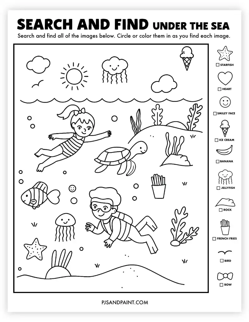 19 Free Printable Search And Find Activities Pjs And Paint
