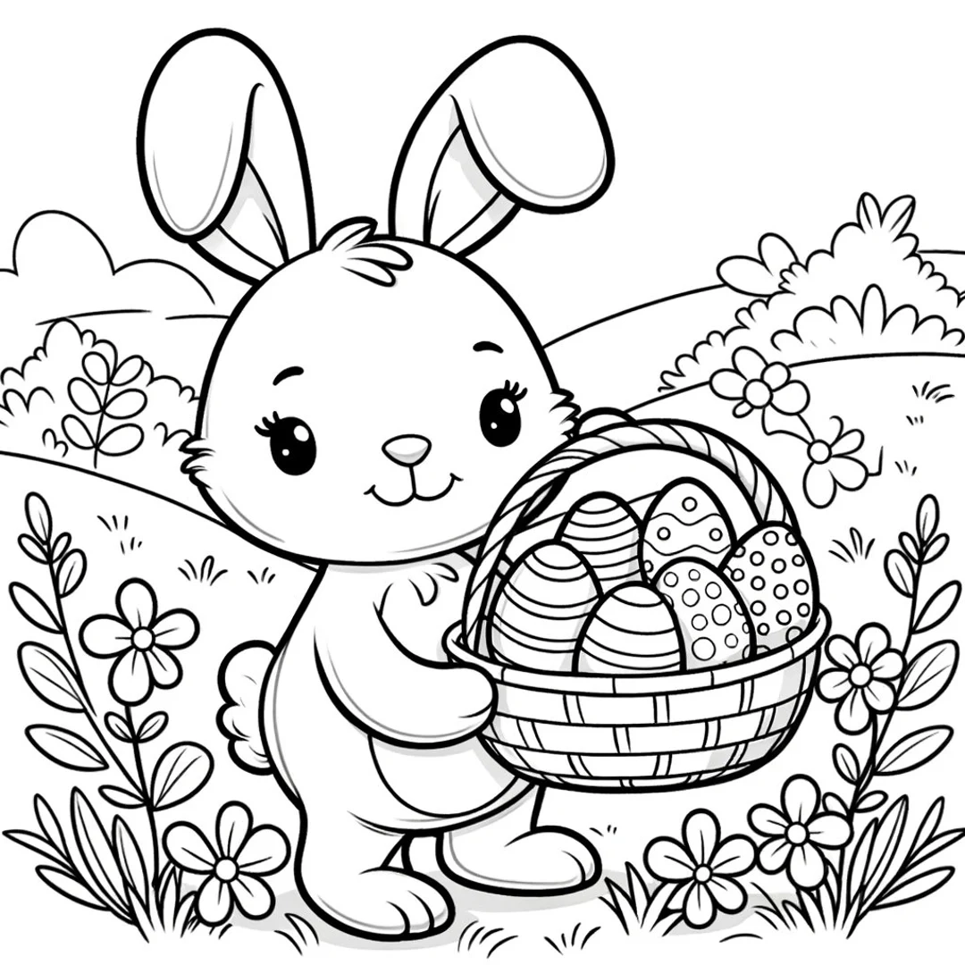 20 Easter Coloring Pages Easter Coloring Bundle Easter Bunny 