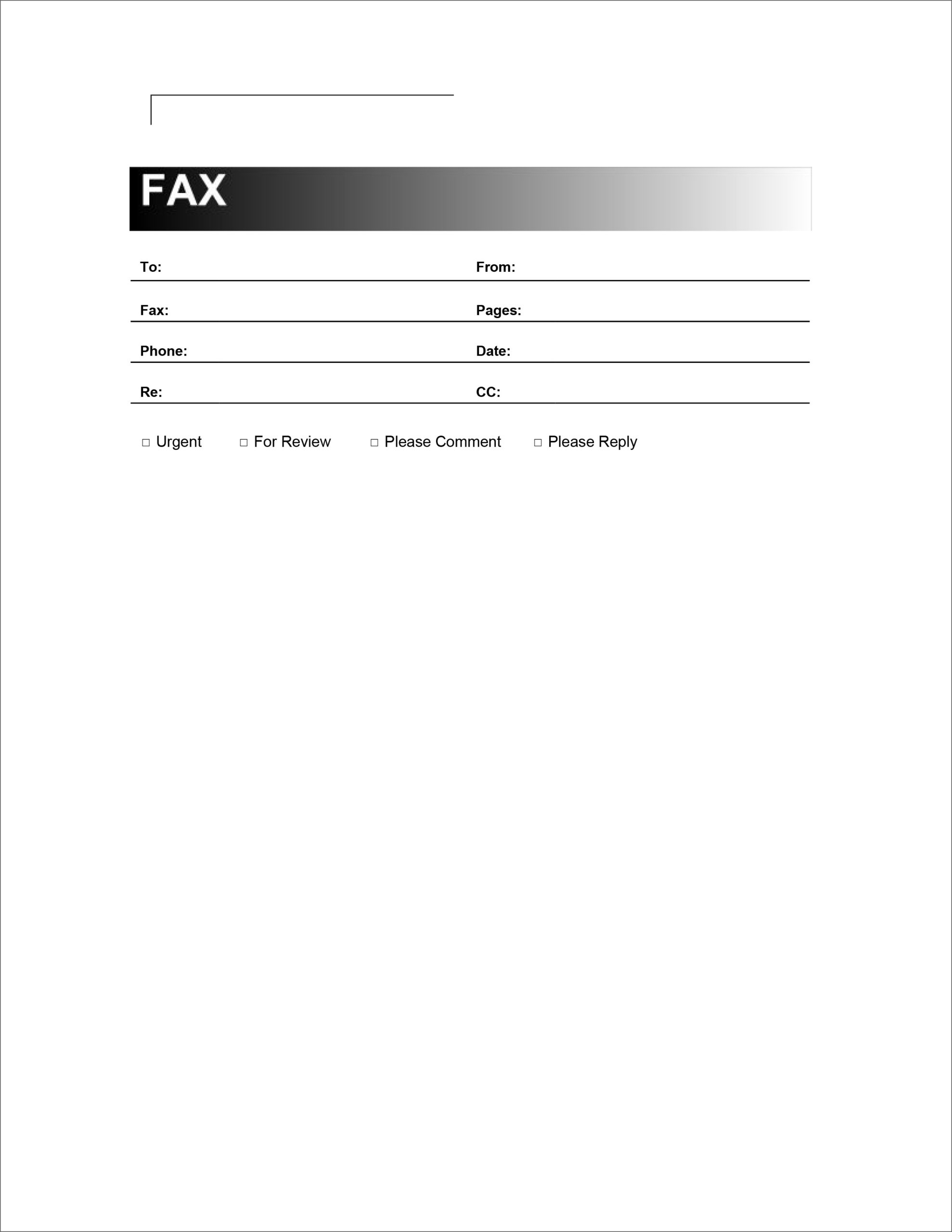 Printable Fax Cover Pages