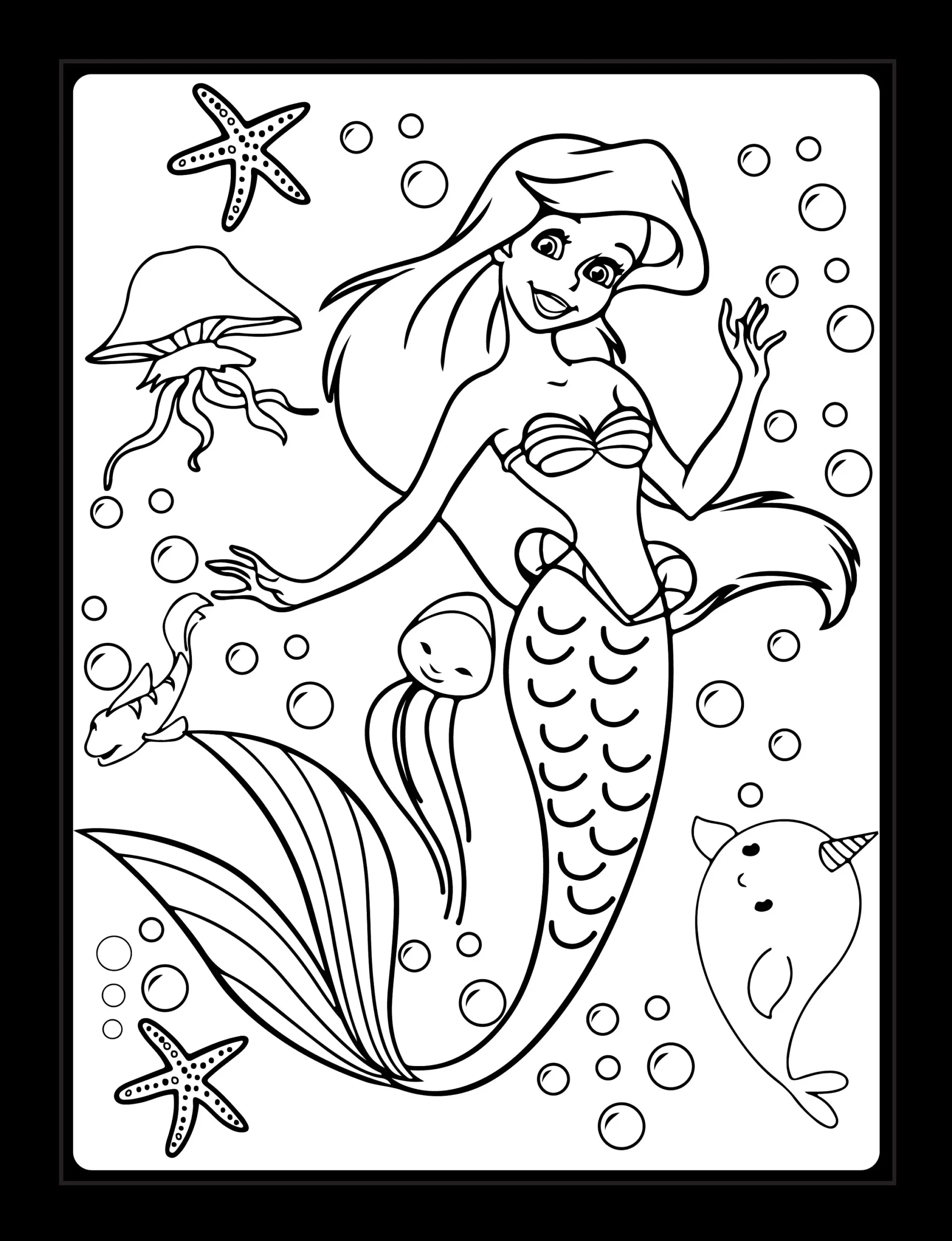20 Printable Mermaid Coloring Pages Etsy Denmark