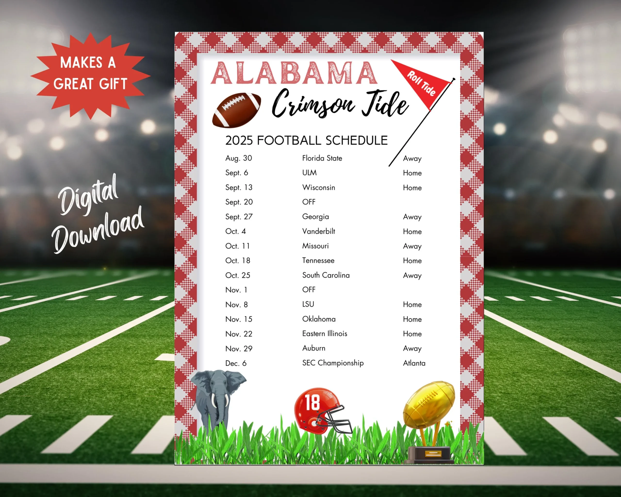 2025 Alabama Football Schedule Alabama Football Games 
