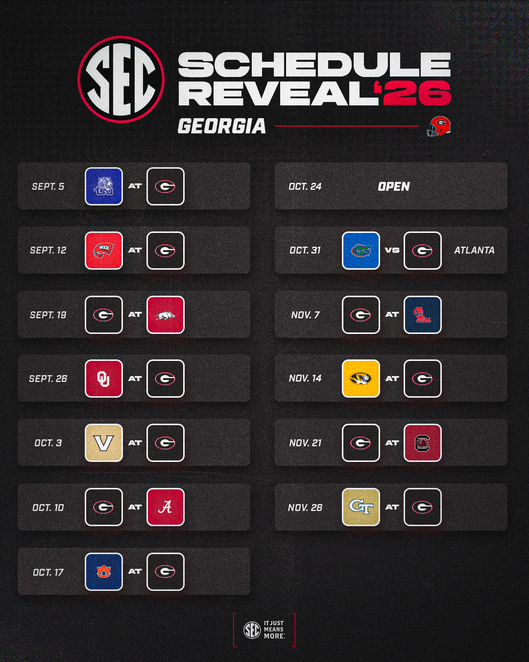 2026 SEC Football Schedule Southeastern Conference