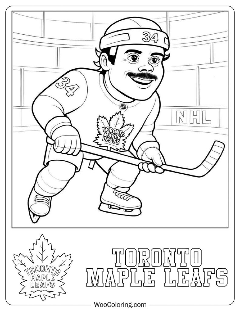 Hockey Printable Coloring Pages