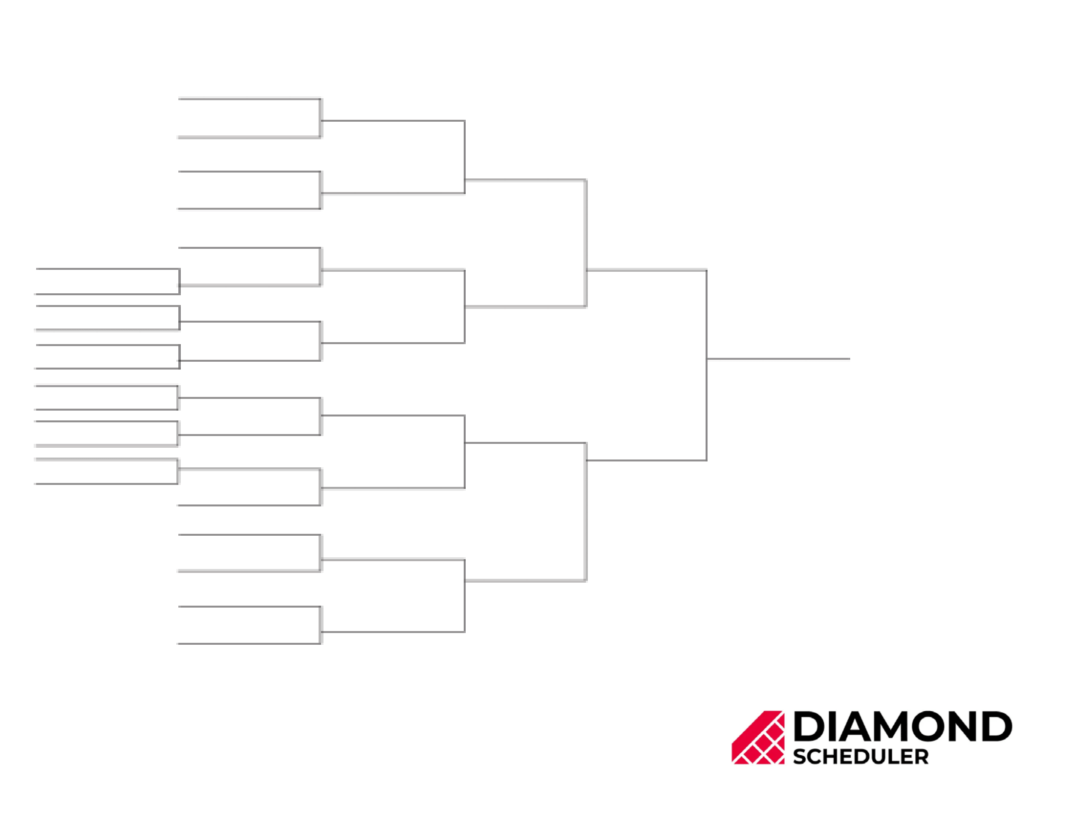 22 Team Single Elimination Bracket Printable Diamond Scheduler