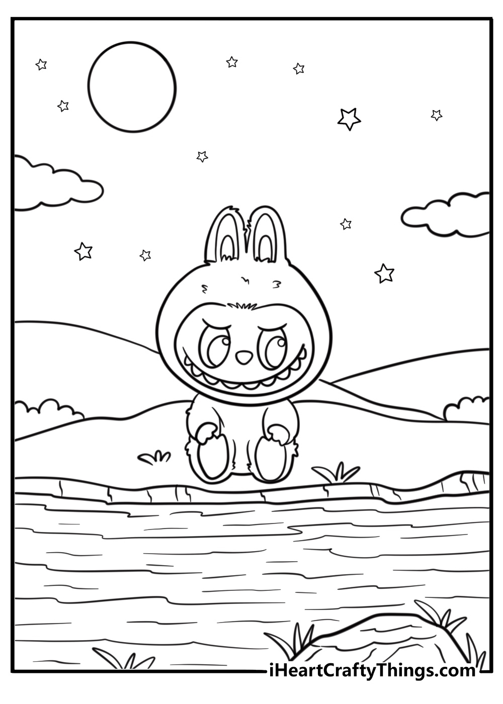 Labubu Have A Seat Coloring Page