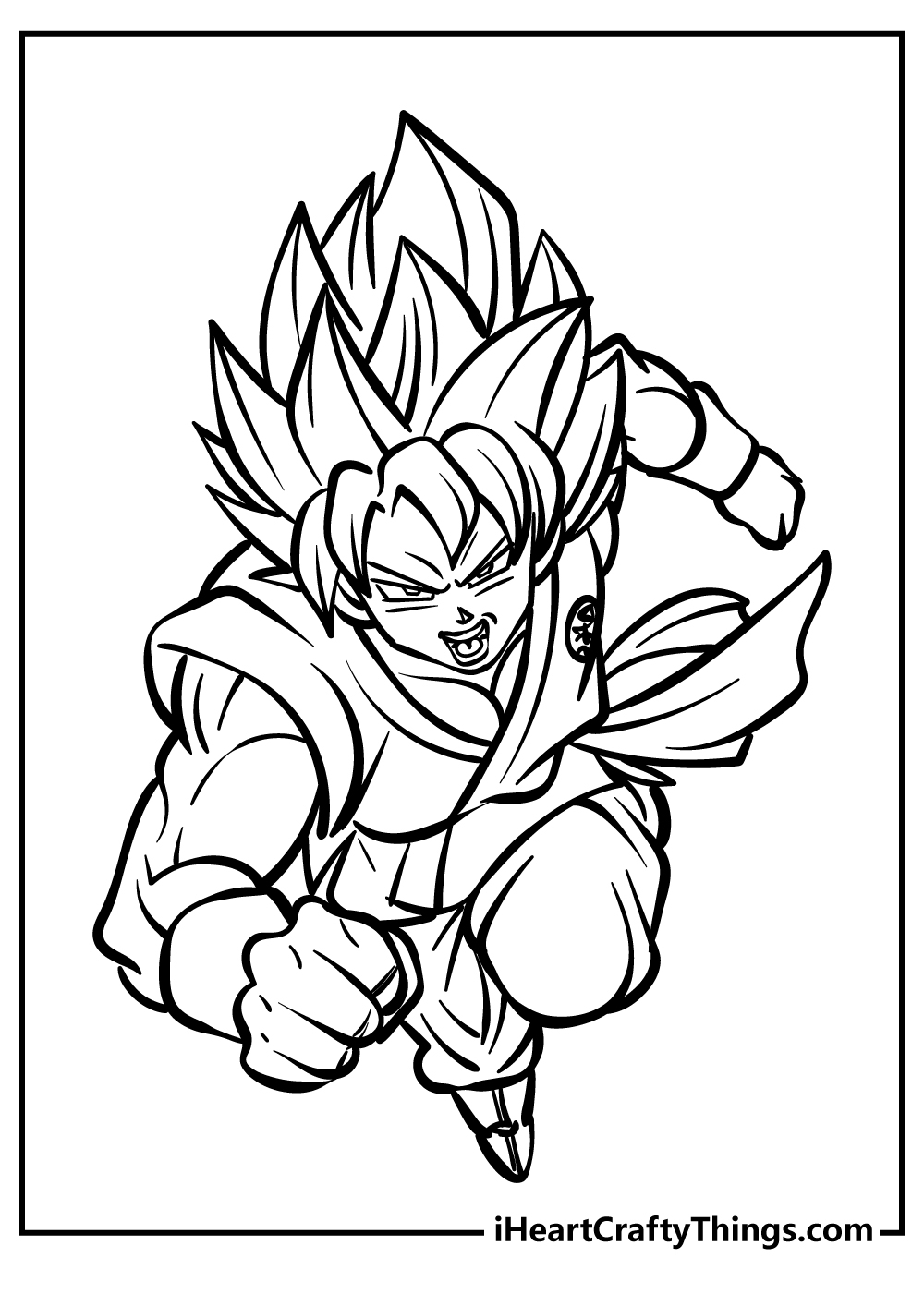 Goku Colouring Pages