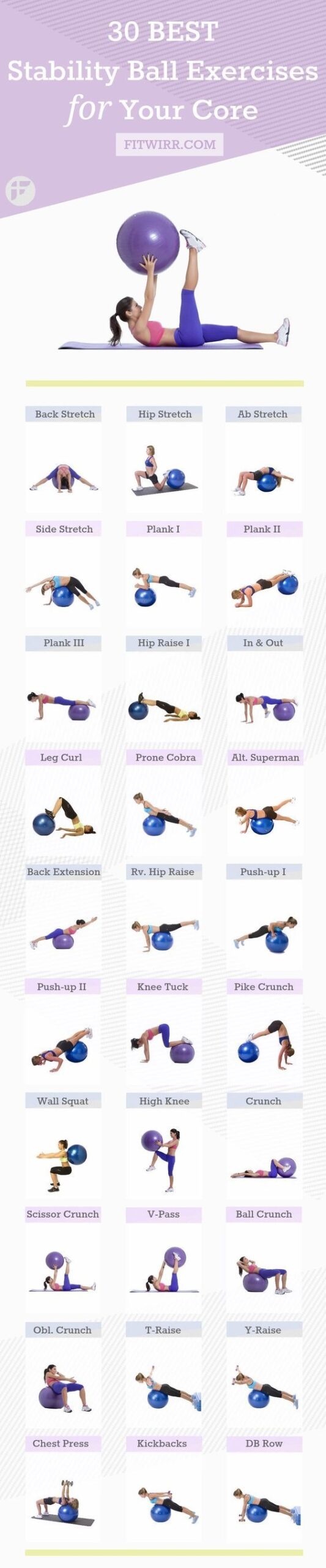 Printable Stability Ball Exercises