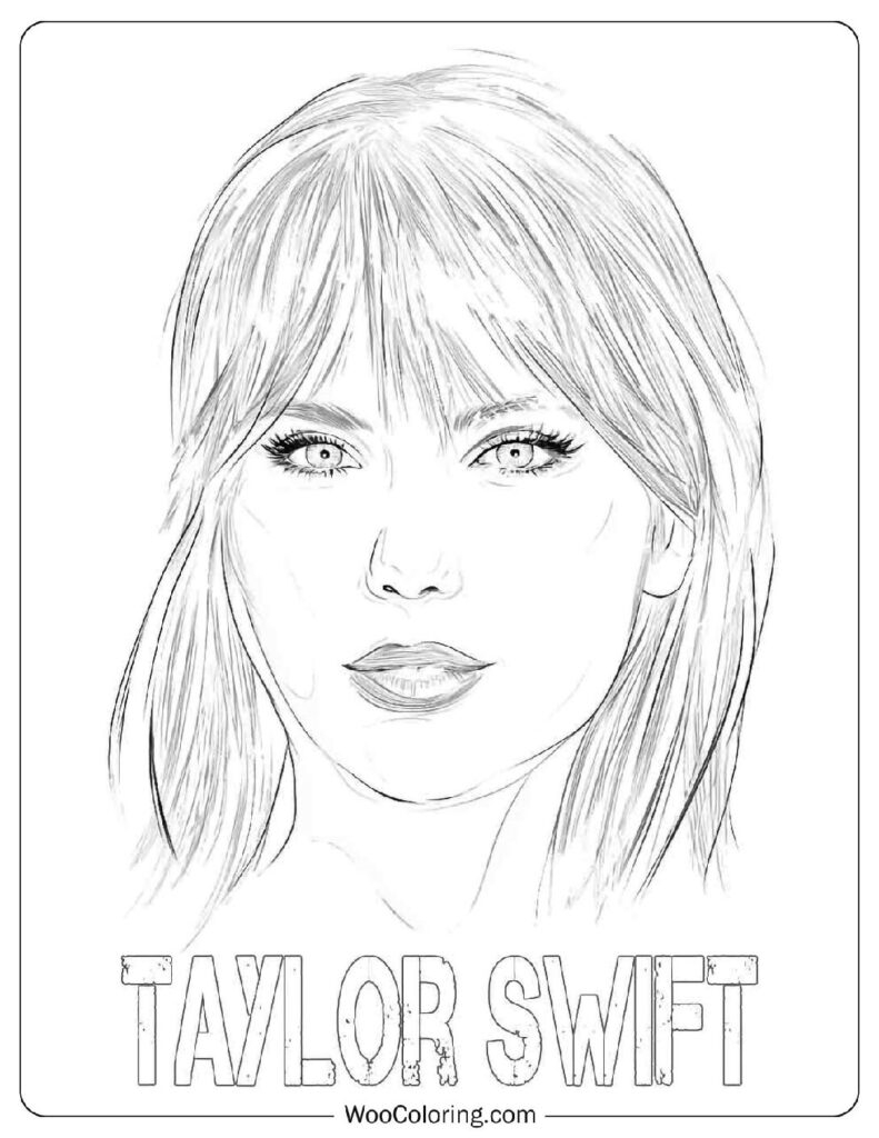 Taylor Swift Printable Colouring Pages