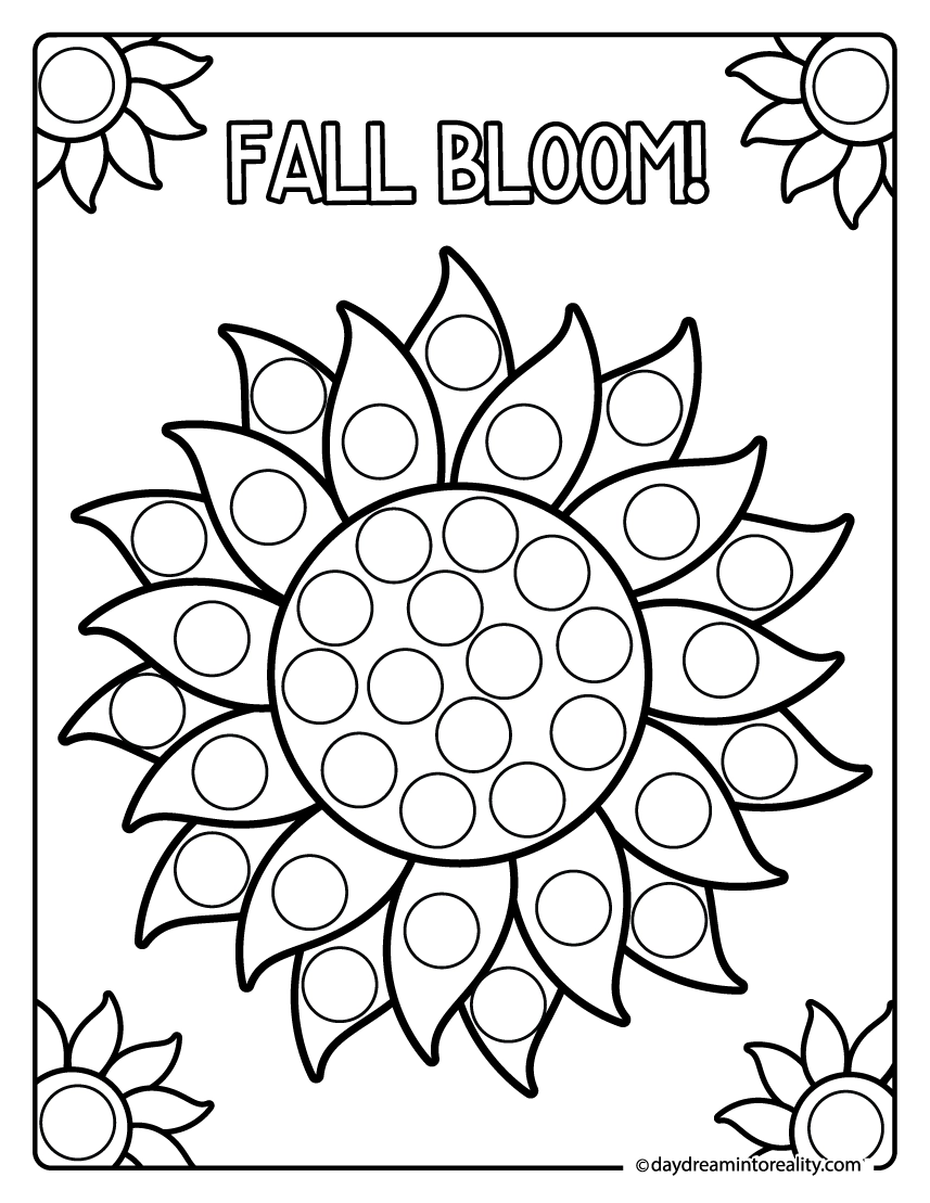 35 Fall Dot Marker Pages For Kids Free PDF Printables 