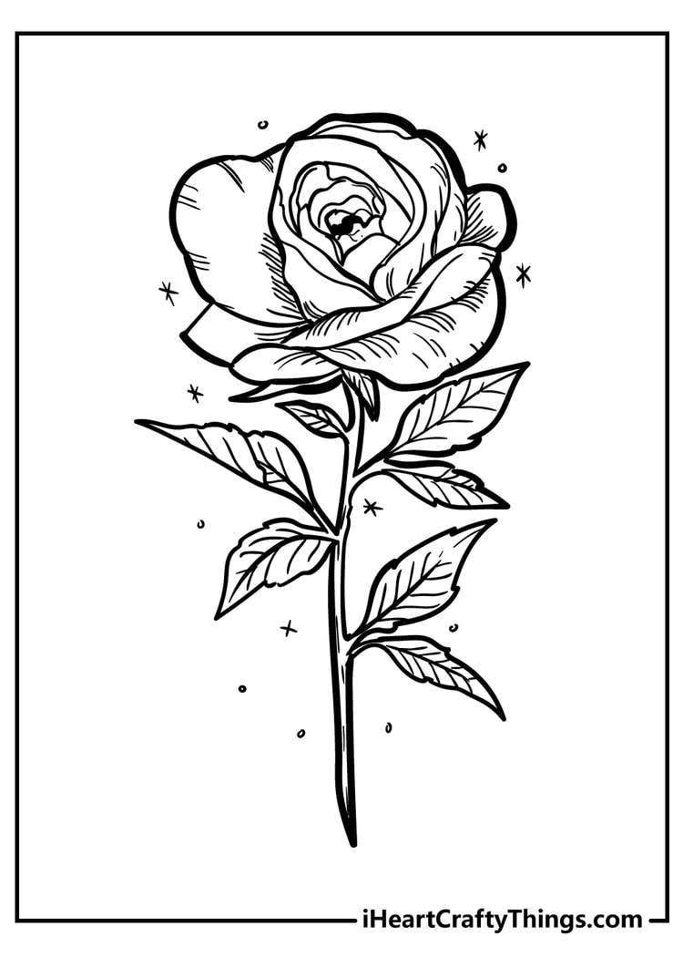 35 Rose Coloring Pages 100 Free To Download amp Print 