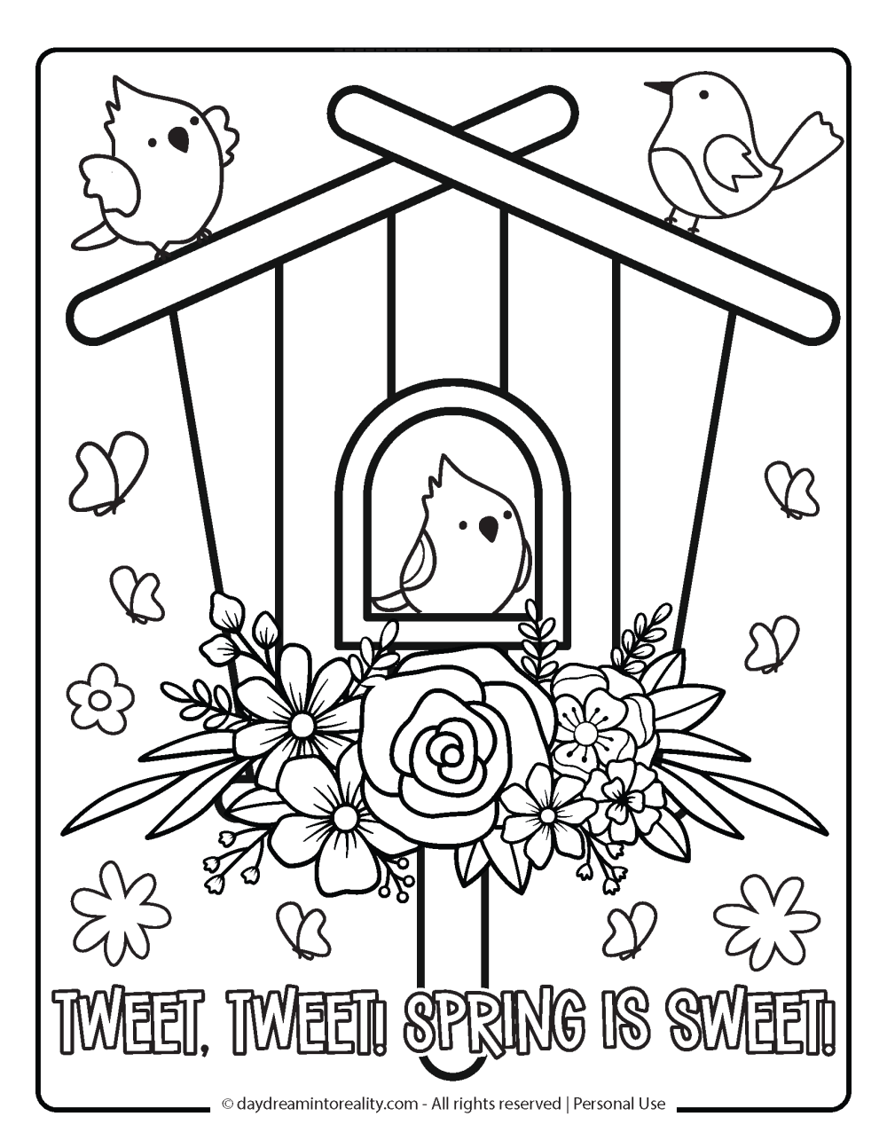 Free Printable Spring Coloring Page