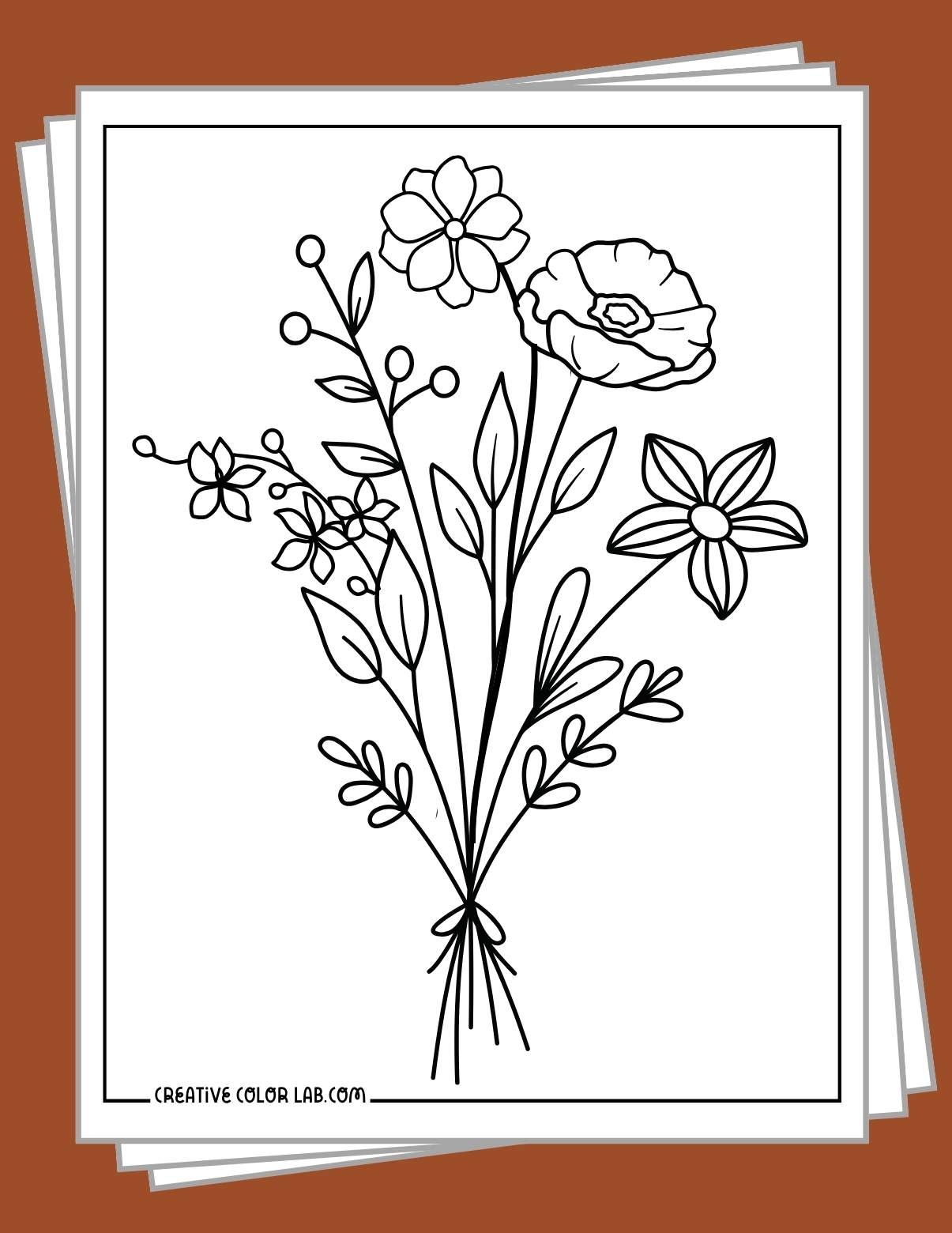 Flower Coloring Sheets Printable Free