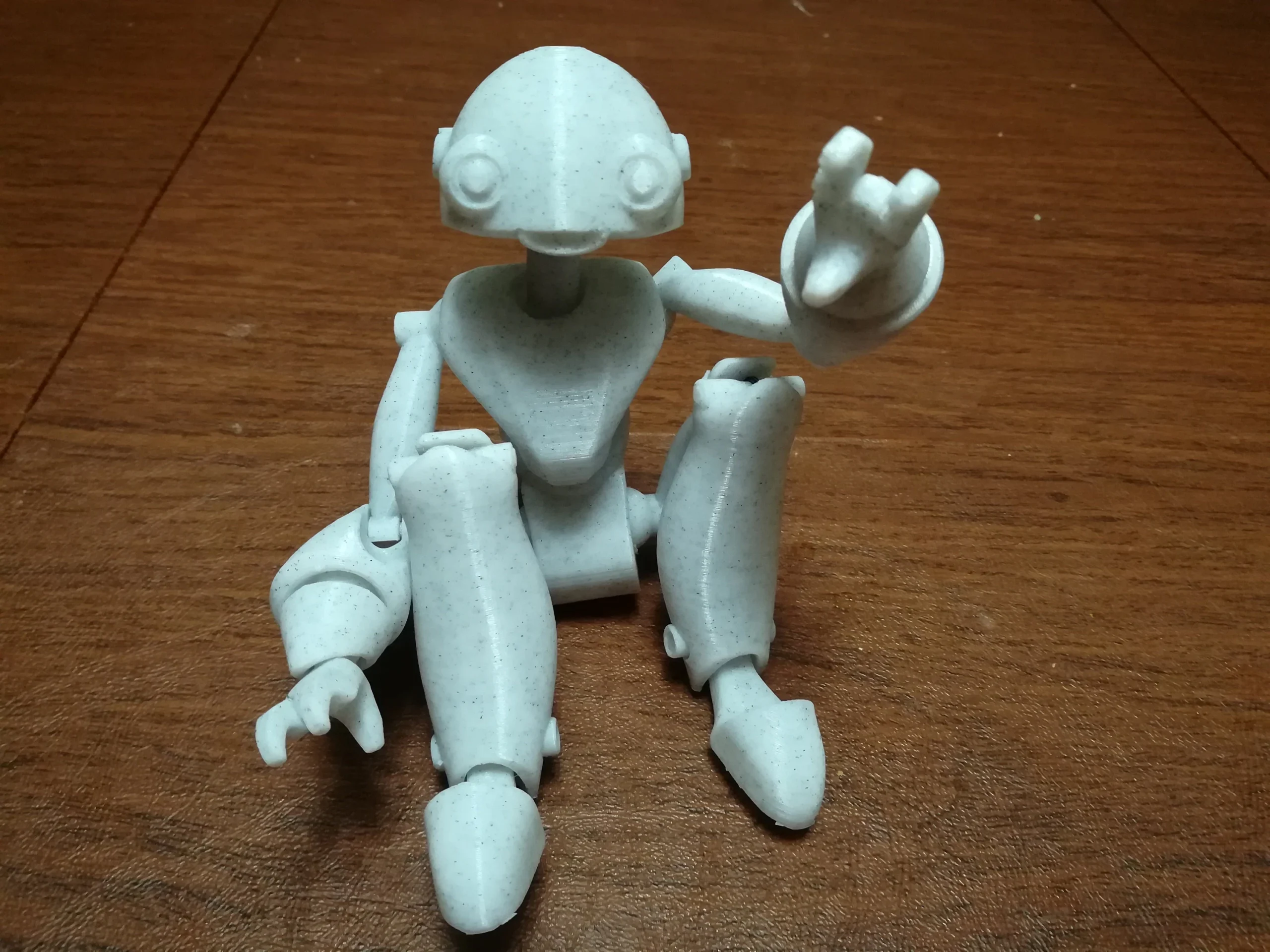 3D Printed Articulated Robot Bequi Posable Desk Buddy amp Phone 