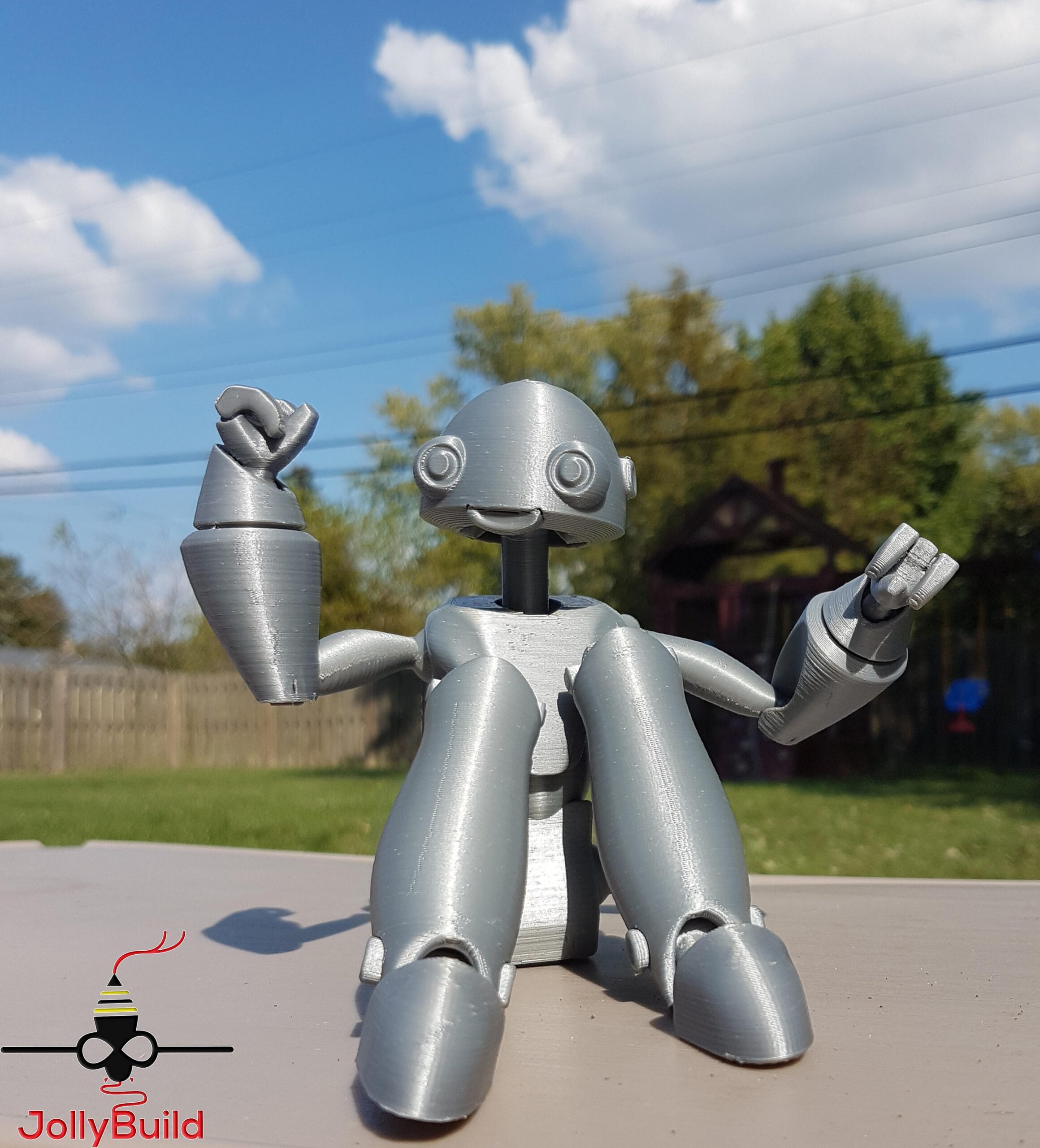 3D Printed Articulated Robot Bequi Posable Desk Buddy amp Phone 