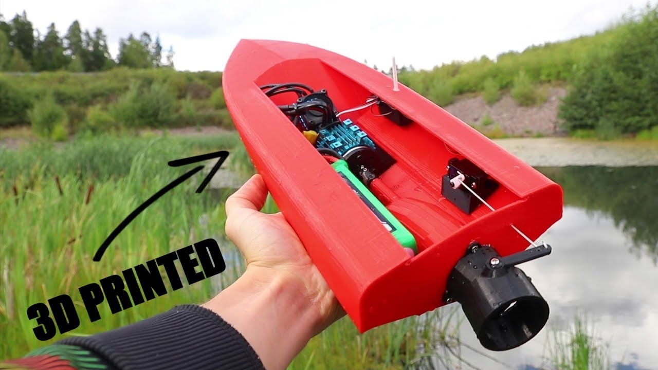 3D Printed RC Boat With JET PROPULSION