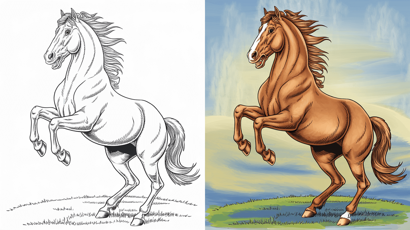 Printable Coloring Horse